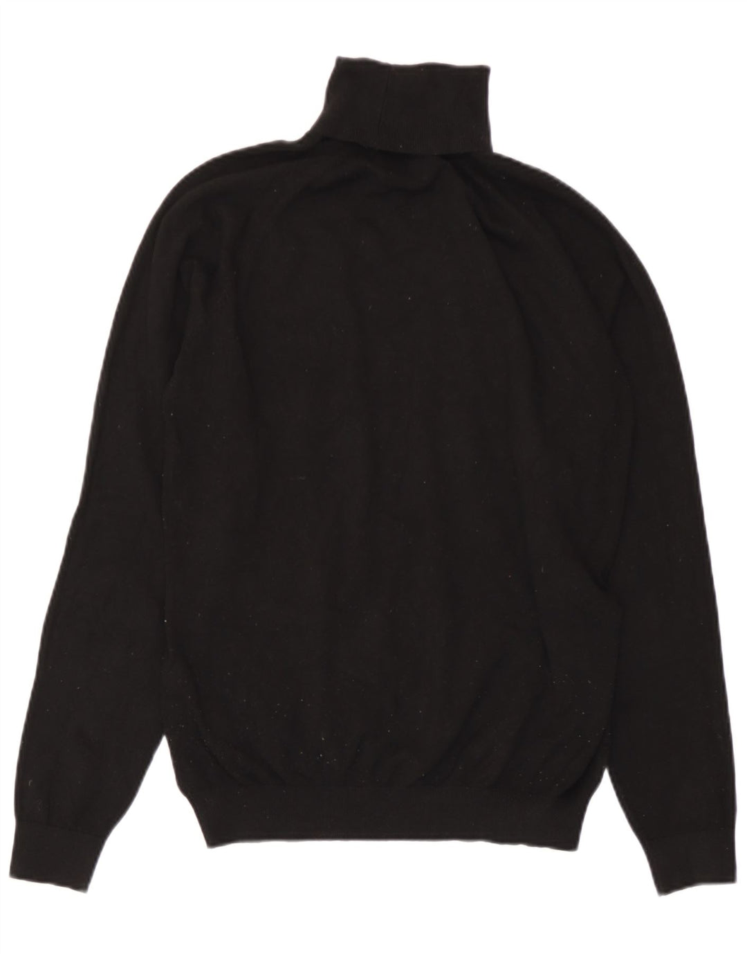 Zara Dame Roll Neck Jumper Sweater UK 10 Small Black Viscose
