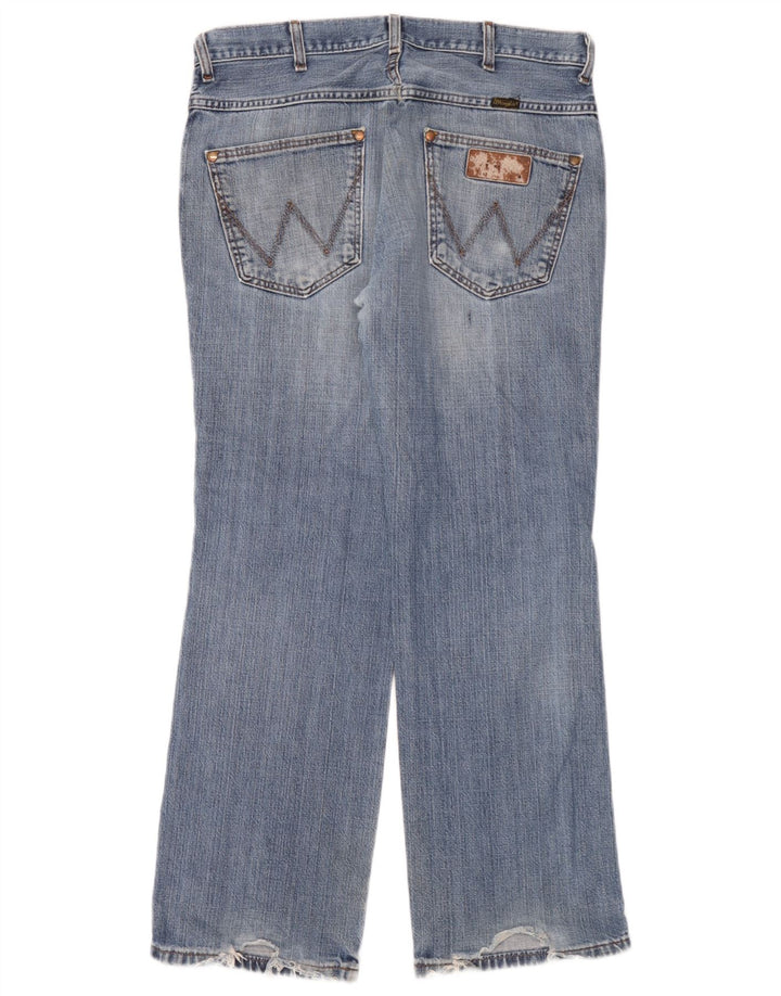 Wrangler Herre Alaska Straight Jeans W34 L30 Blå Bomuld