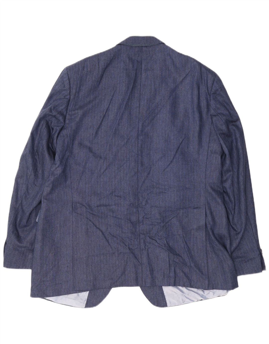 Guy Laroche Herre 2-knaps blazerjakke UK 42 XL marineblå sildebenssilke