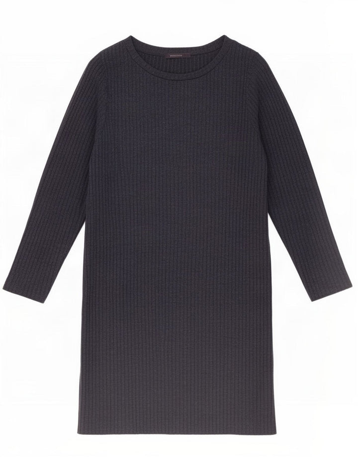 Marks & Spencer langærmet basiskjole til kvinder UK 16 Large Navy Blue