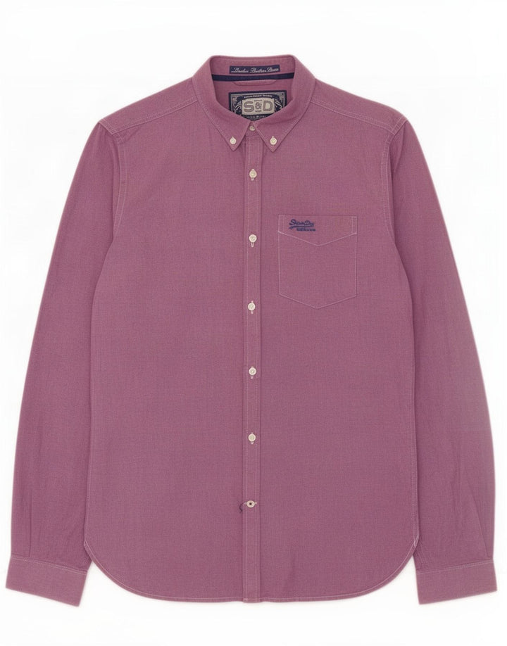 Superdry herreskjorte medium lilla bomuld