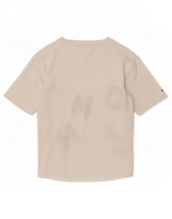 Tommy Hilfiger drenge grafisk t-shirt top 9-10 år hvid bomuld