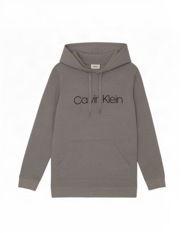 Calvin Klein Grafisk hættetrøje til mænd, stor grå bomuld