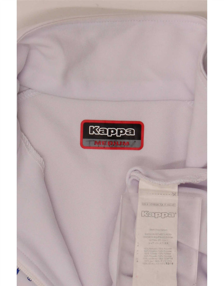 Kappa Herre grafisk træningsdragt Topjakke Medium White Colourblock Polyester