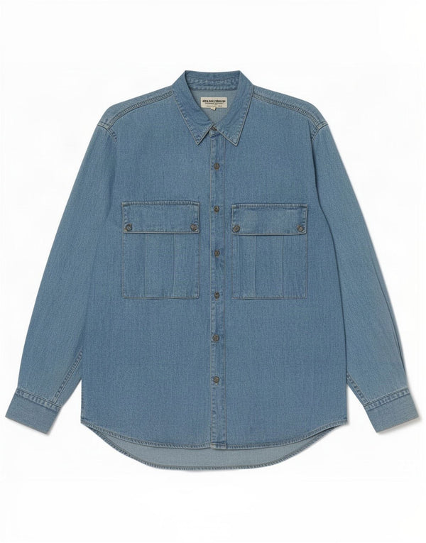 Edwin Herre Denim Shirt XL Blå Bomuld