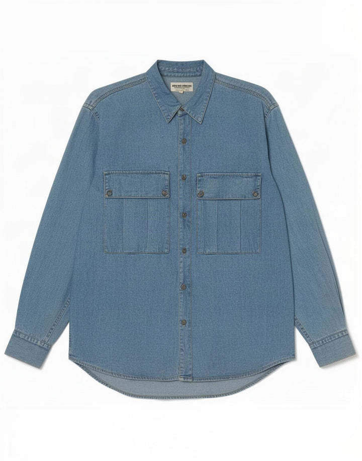 Edwin Herre Denim Shirt XL Blå Bomuld