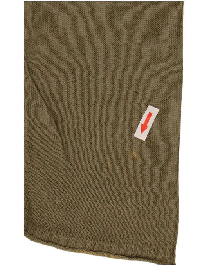 Cos Herre Crew Neck Jumper Sweater Stor Khaki Bomuld