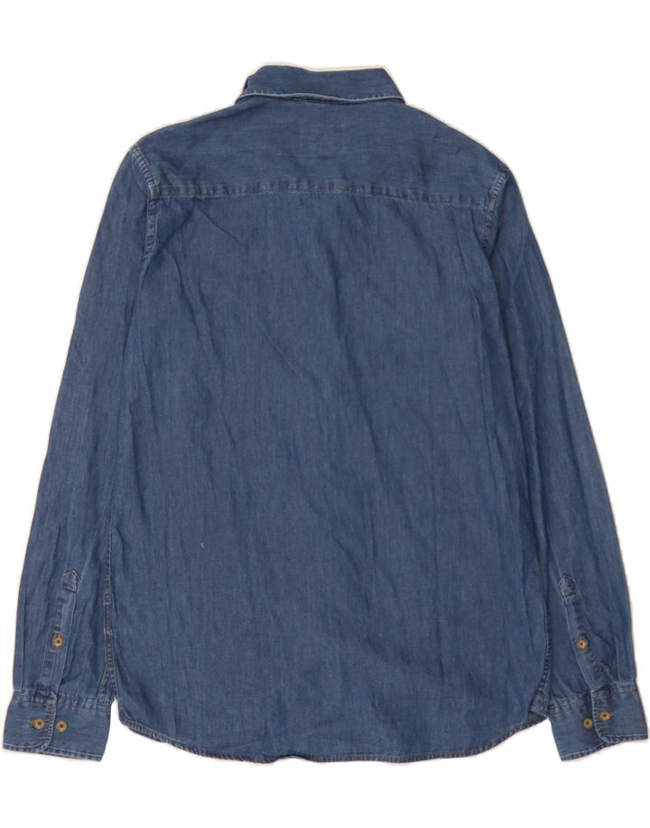 MASSIMO DUTTI Boys Denim Shirt 13-14 Years Navy Blue Vintage Massimo Dutti and Second-Hand Massimo Dutti from Messina Hembry 