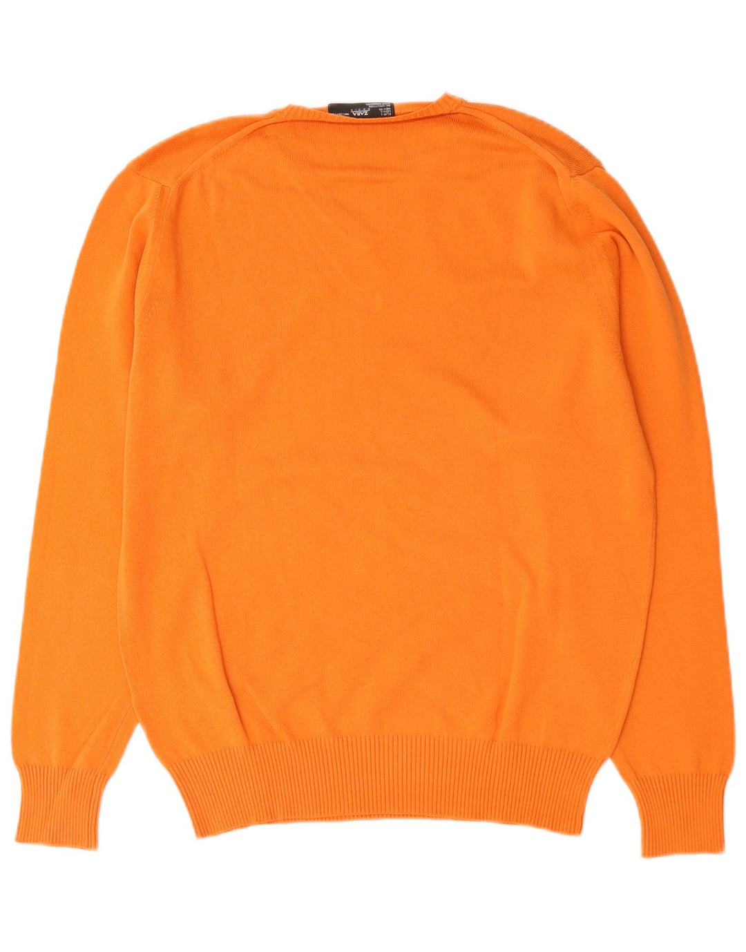 Zara Herre V-hals sweater Stor Orange Bomuld