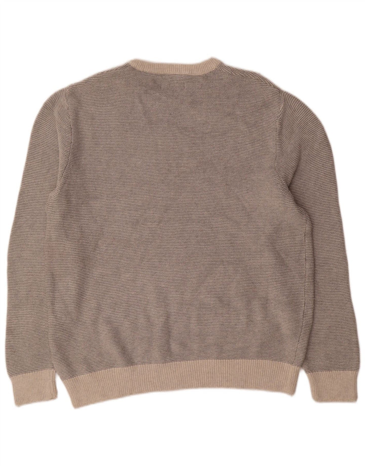 Chaps Herre Crew Neck Jumper Sweater Stor Grå Bomuld