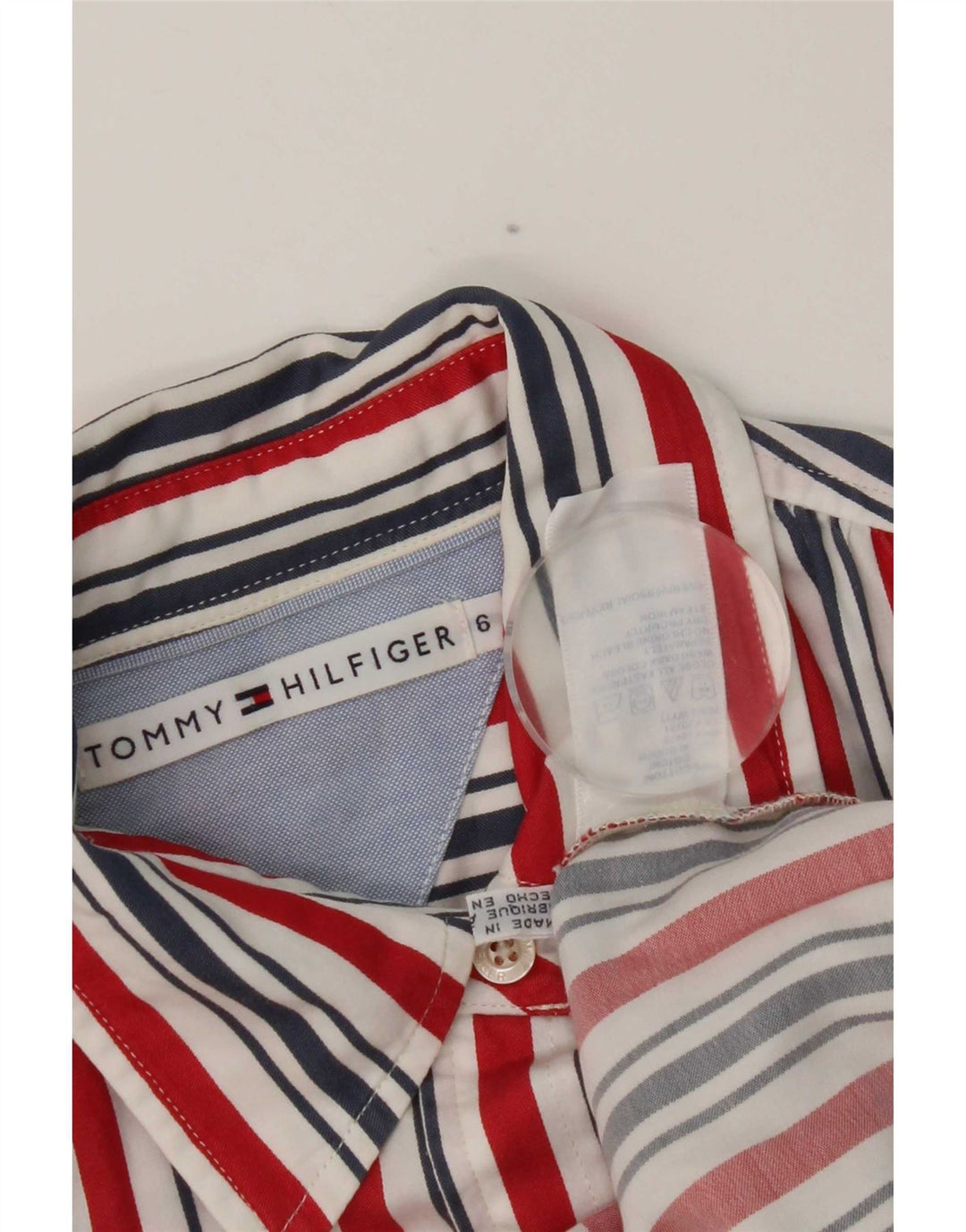 Tommy Hilfiger Dameskjorte US 6 Medium Flerfarvet Stribet Bomuld