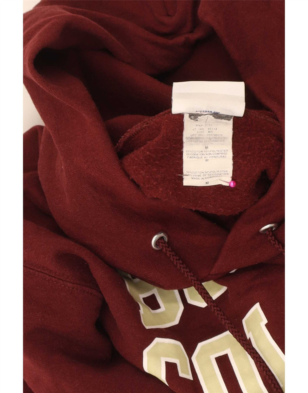 Champion Herre grafisk Regular Fit Hoodie Jumper Medium Maroon College