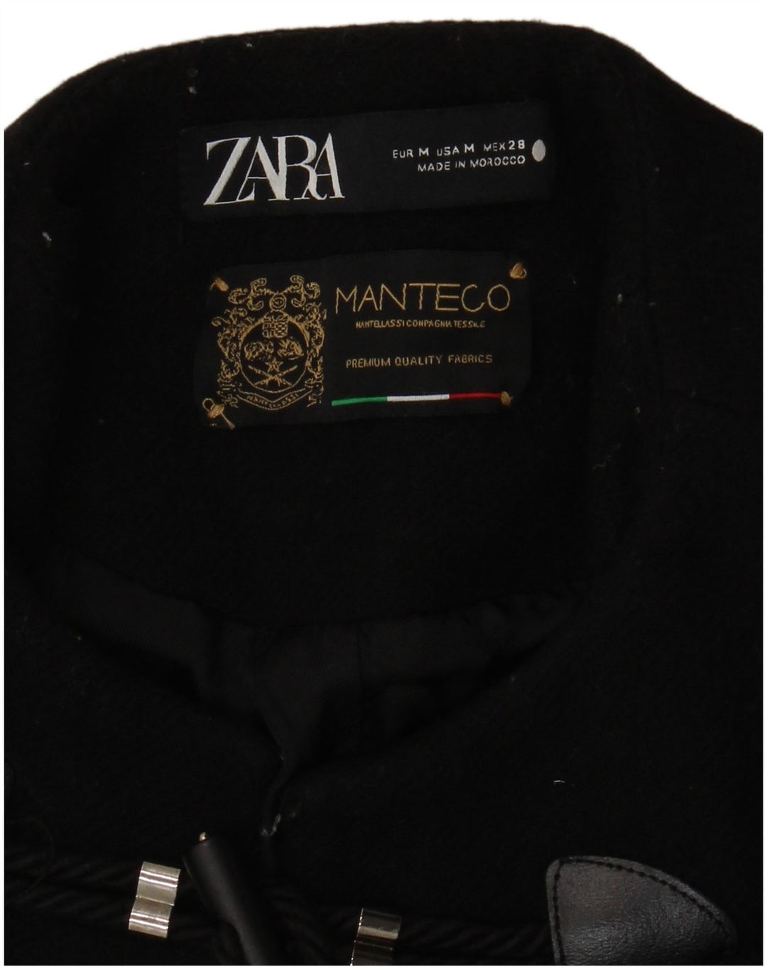 Zara Dame Cape Coat UK 12 Medium Black