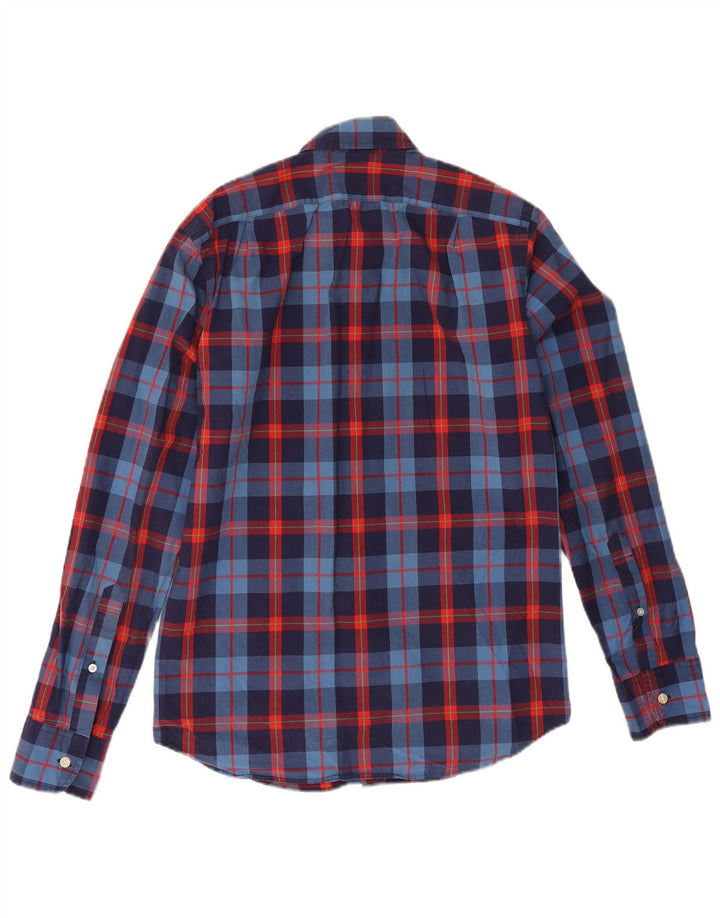 J. Crew Herre Slim Fit skjorte Lille marineblå ternet bomuld