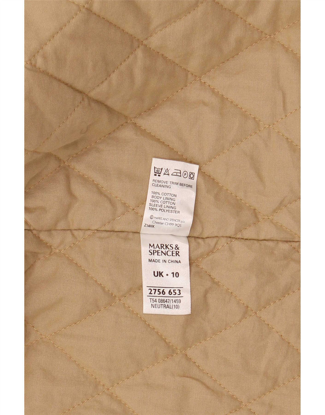 Marks & Spencer Dame Hætte Oversized Parka Jacket UK 10 Small Beige
