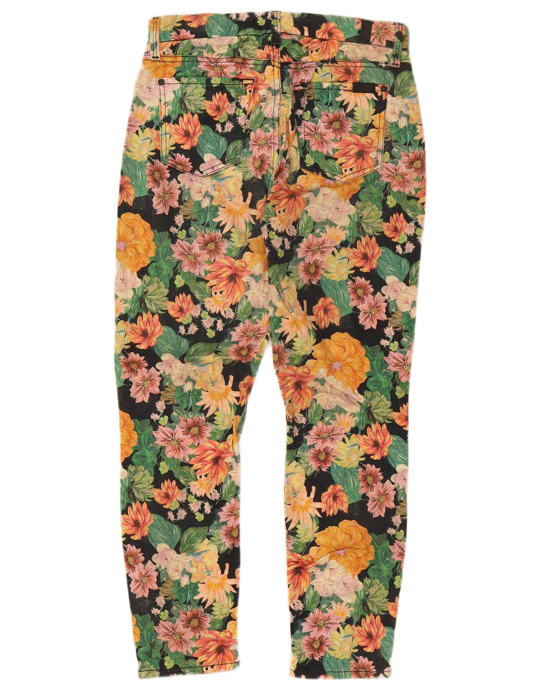 7 FOR ALLE MENNESKER Dame Cropped Jeans W26 L24 Multicolored Floral