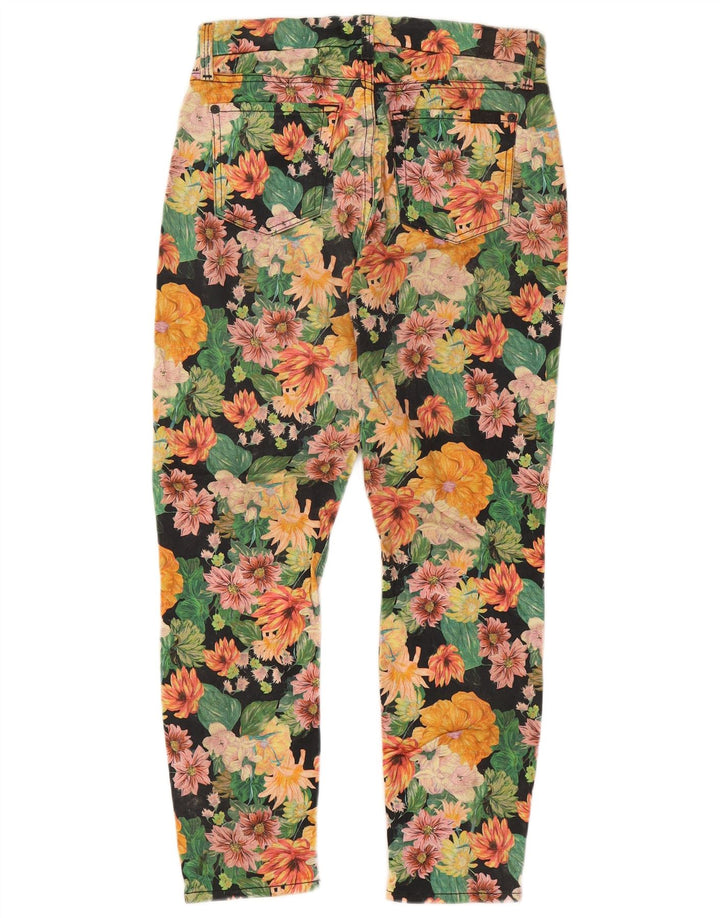 7 FOR ALLE MENNESKER Dame Cropped Jeans W26 L24 Multicolored Floral