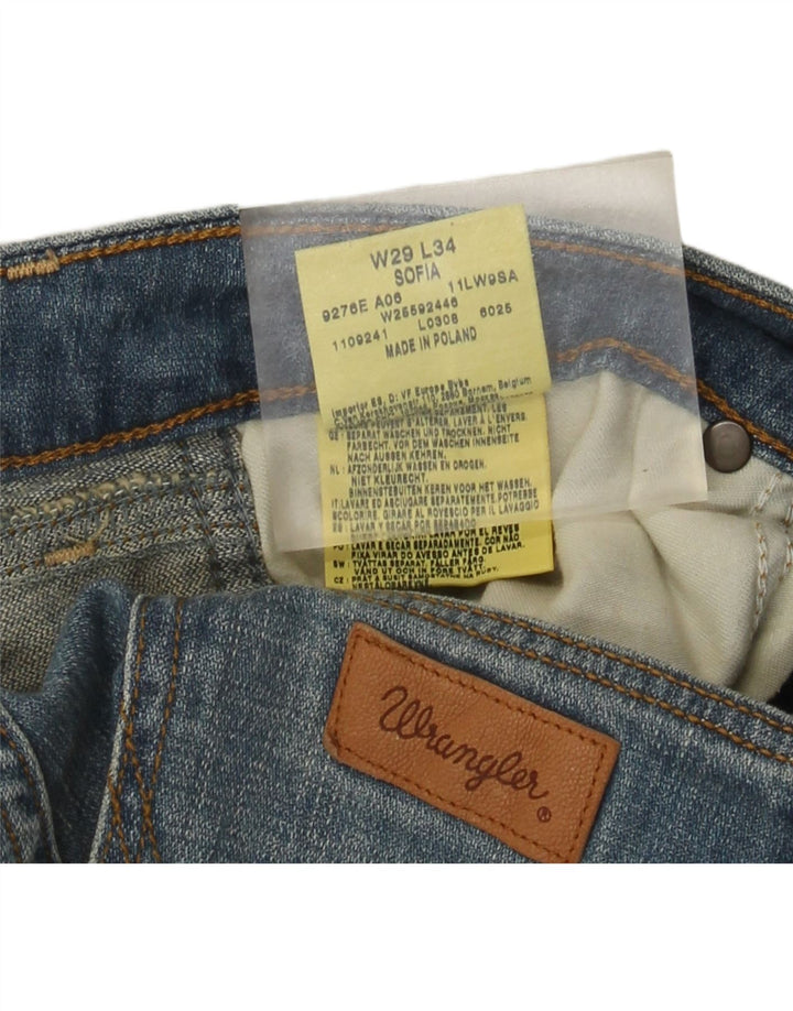 Wrangler Dame Sofia Bootcut Jeans W29 L30 Blå Bomuld