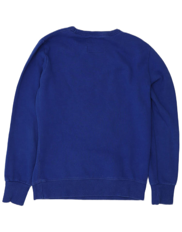 Superdry grafisk sweatshirt til mænd mellemblå bomuld