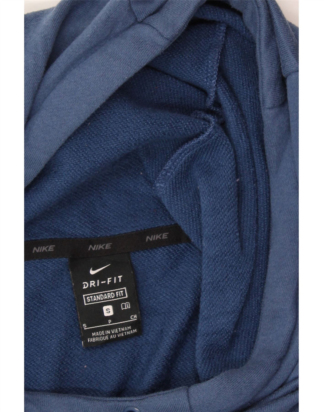 NIKE Mens Dri Fit Standard Fit Hoodie Jumper Small Blue Polyester Vintage Nike and Second-Hand Nike from Messina Hembry 