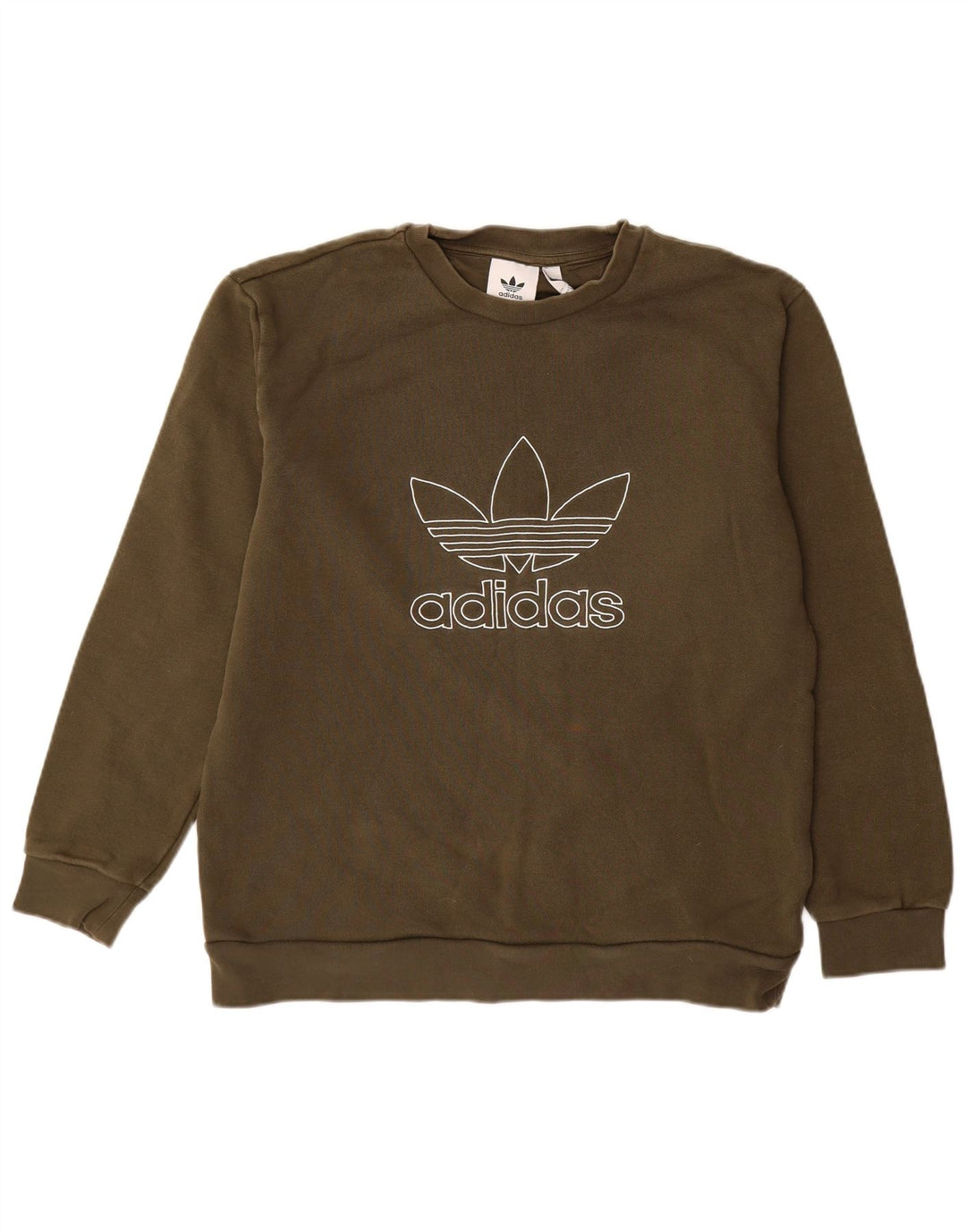 ADIDAS Grafisk sweatshirt til mænd Medium Khaki Bomuld