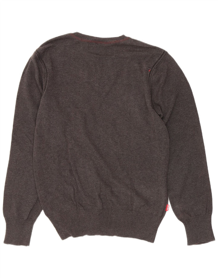 Levi's Herre V-hals sweater lille grå bomuld