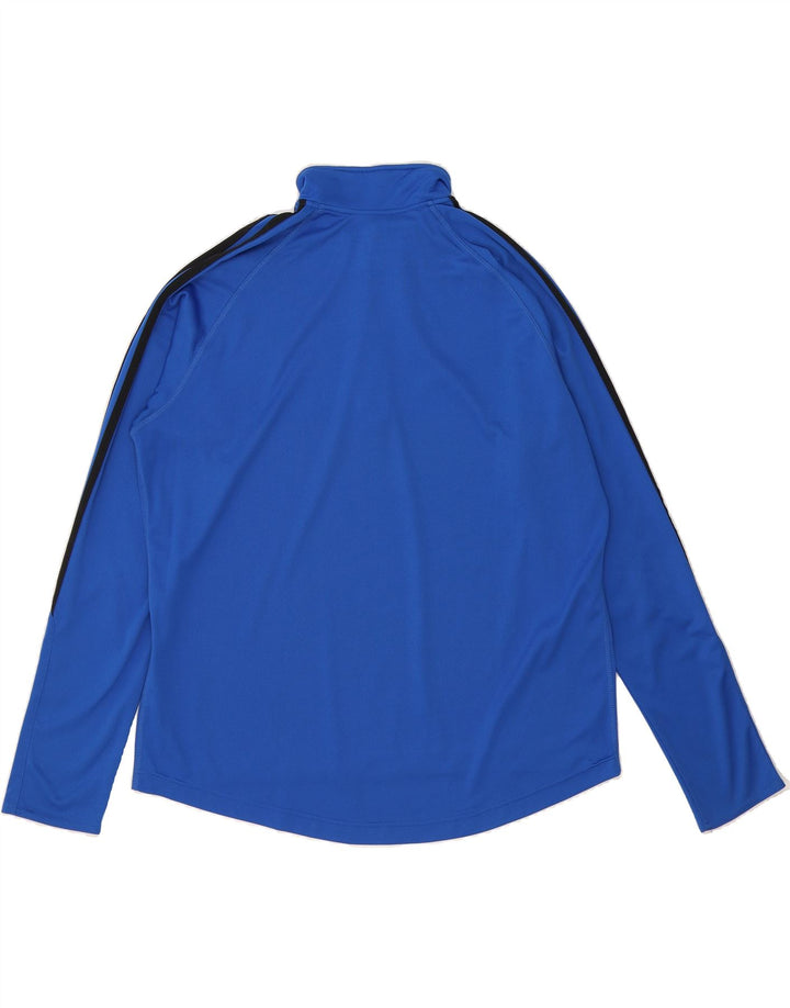 ADIDAS Mens Climalite Zip Neck Pullover Tracksuit Top XL Blue Polyester Vintage Adidas and Second-Hand Adidas from Messina Hembry 