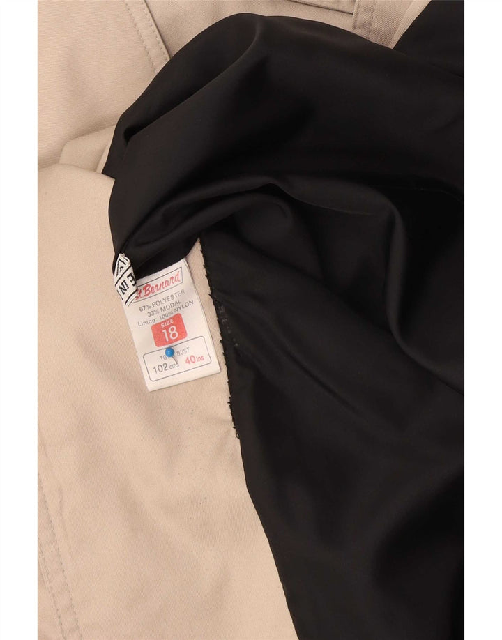 St. Bernard Trench Coat til kvinder UK 18 XL Beige Polyester