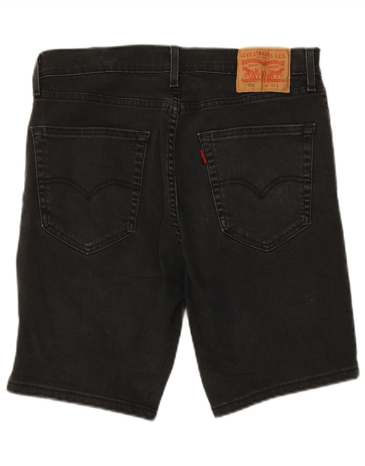 LEVI'S Herre 412 denimshorts W31 Medium Sort Bomuld