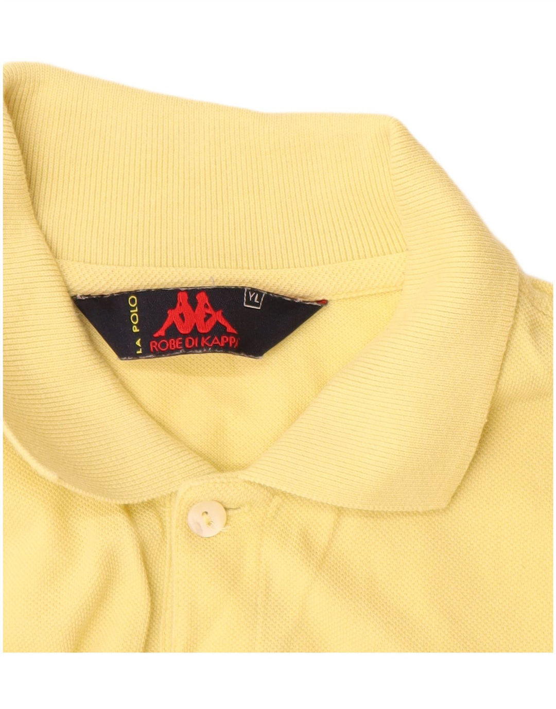 KAPPA drenge poloshirt 13-14 år Stor gul bomuld