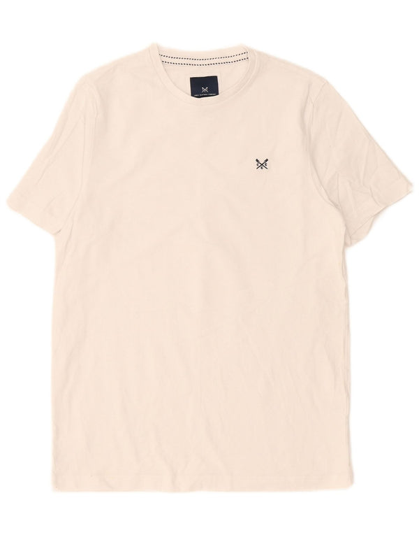Crew Clothing Herre T-Shirt Top Medium Hvid Bomuld