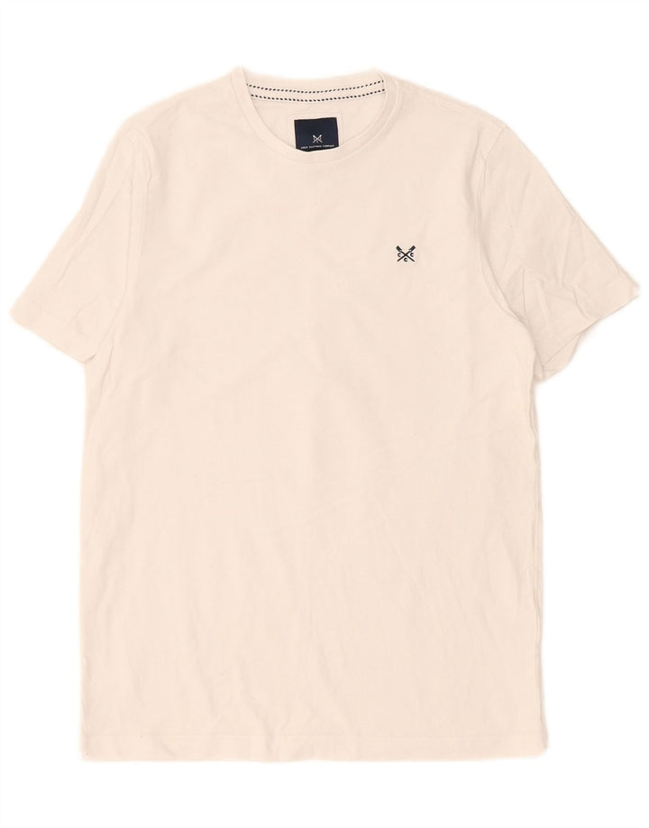 Crew Clothing Herre T-Shirt Top Medium Hvid Bomuld