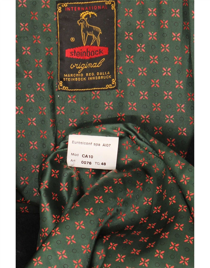 Steinbock Dame Oversized Overfrakke UK 16 Large Black Virgin Wool