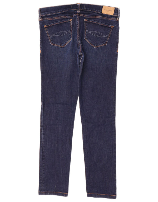 Abercrombie & Fitch Slim Jeans til piger 15-16 år W28 L26 Marineblå bomuld