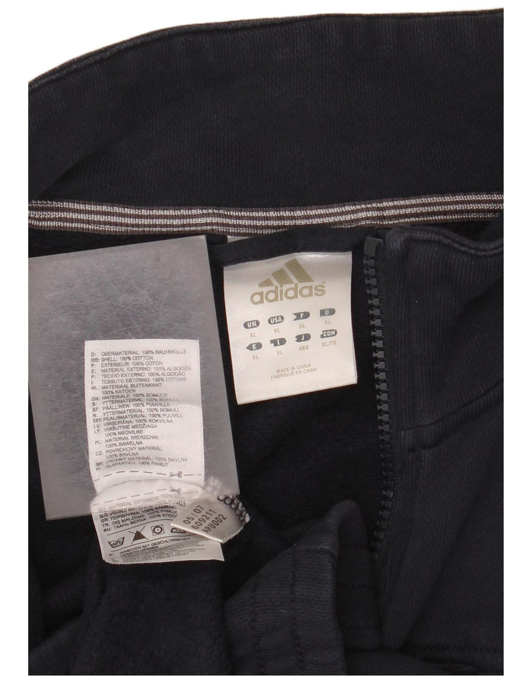 Adidas Træningsdragt til mænd Topjakke XL Marineblå Bomuld