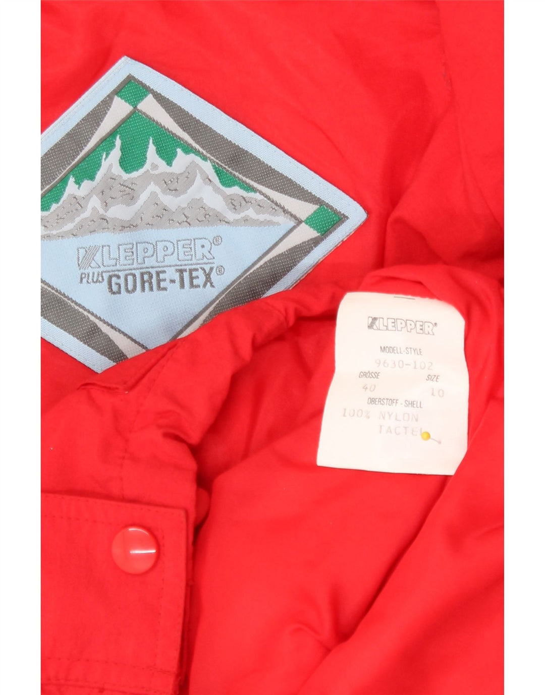 Klepper Dame Gore-Tex Hættevindjakke EU 40 Medium Rød