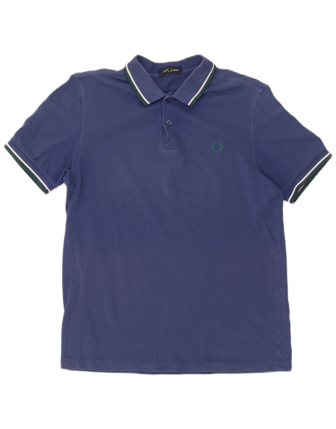 Fred Perry herre poloskjorte stor blå stribet bomuld