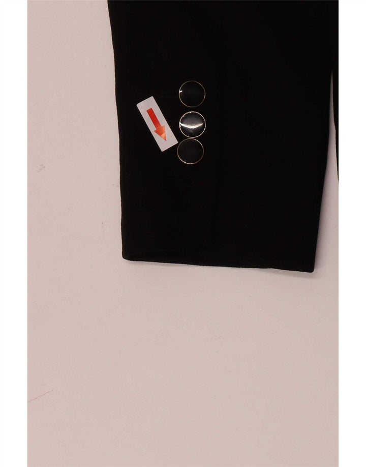 Reiss Dame 1-knap Blazer Jacket UK 10 Small Black Acetate