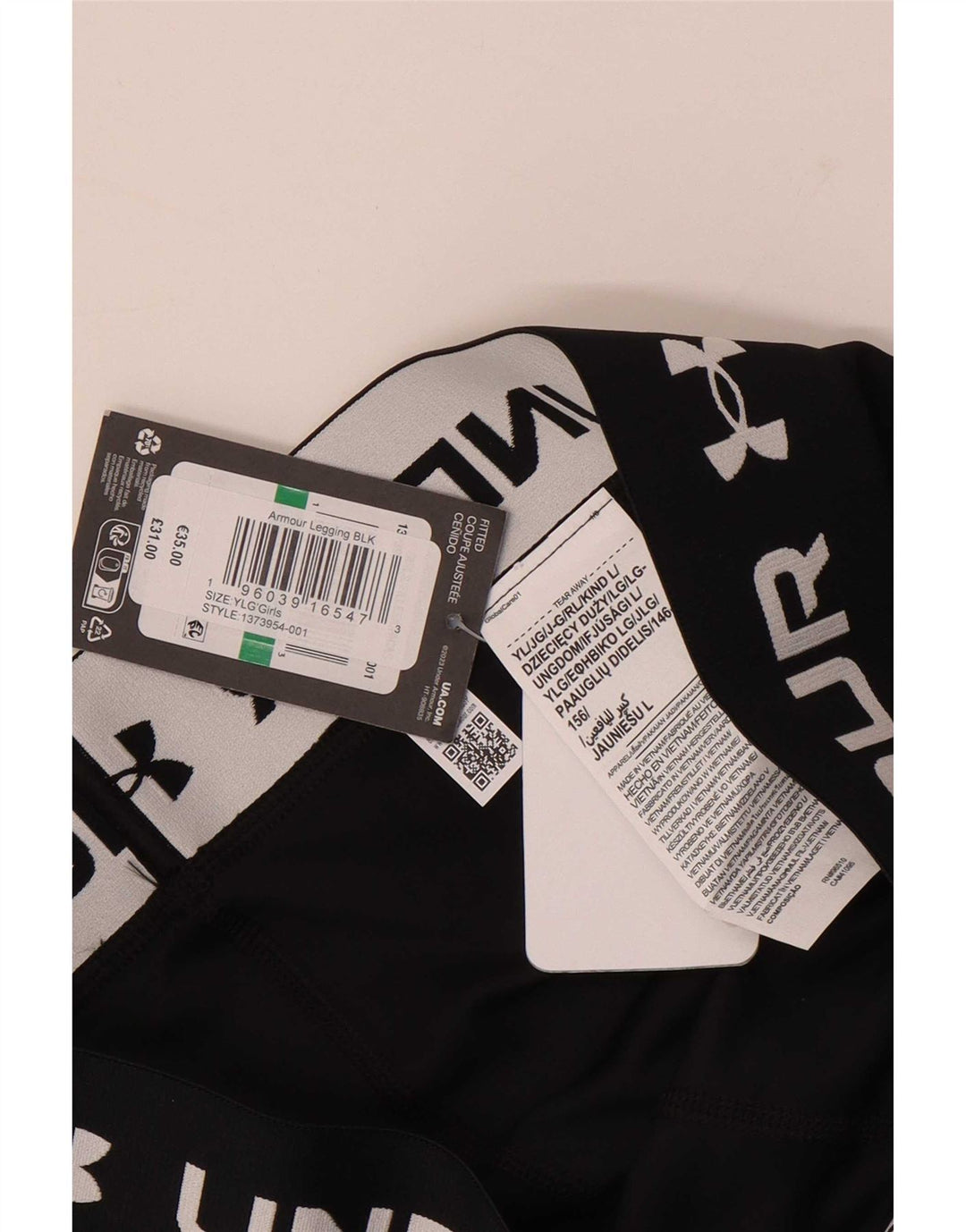 Under Armour piger grafiske leggings 12-13 år sort polyamid
