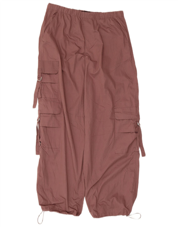 Zara Cargo-bukser med brede ben til kvinder Medium W28 L30 Brun polyester