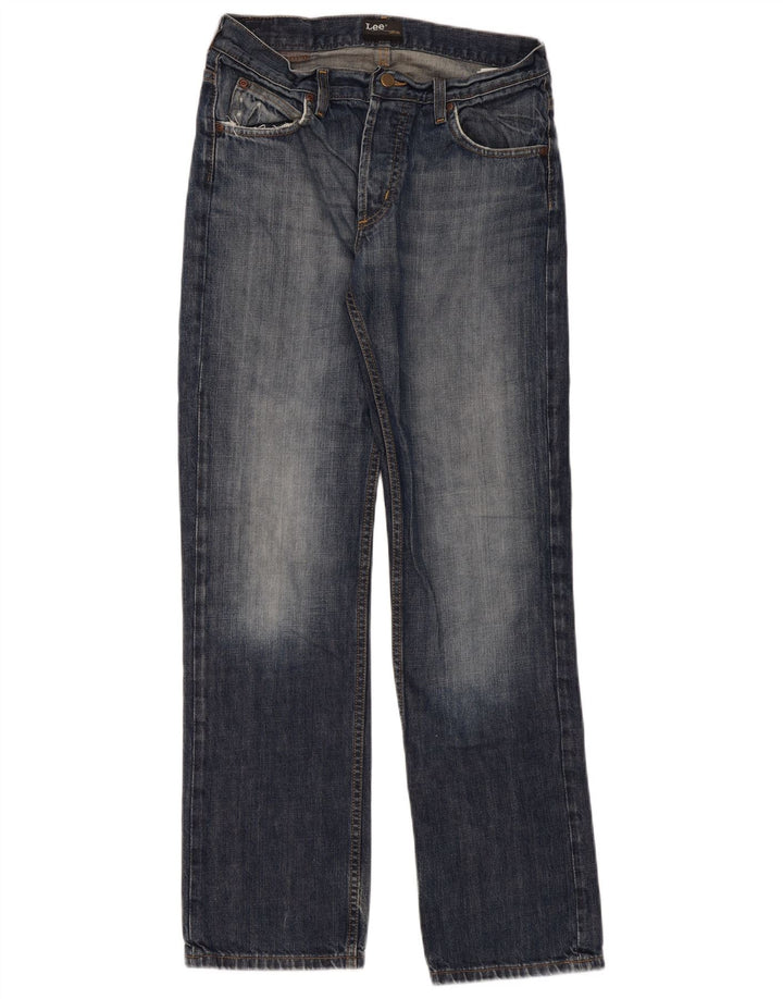 Lee Dame Seattle Straight Jeans W33 L34 Marineblå Bomuld
