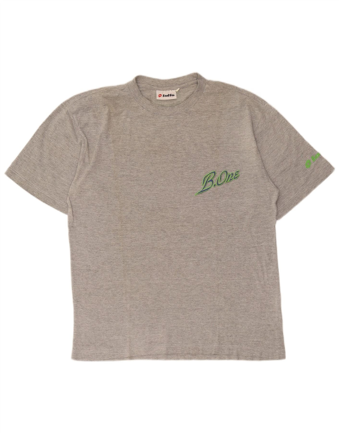 Lotto Herre grafisk T-shirt Top mellemgrå bomuld
