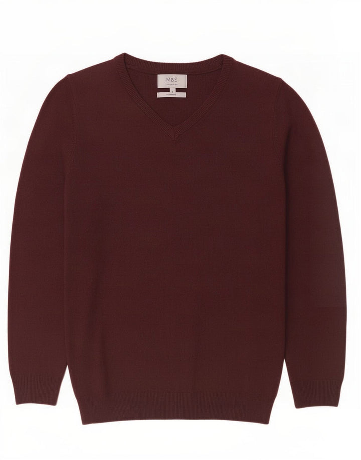 Marks & Spencer Herre V-hals sweater lille brun kashmir