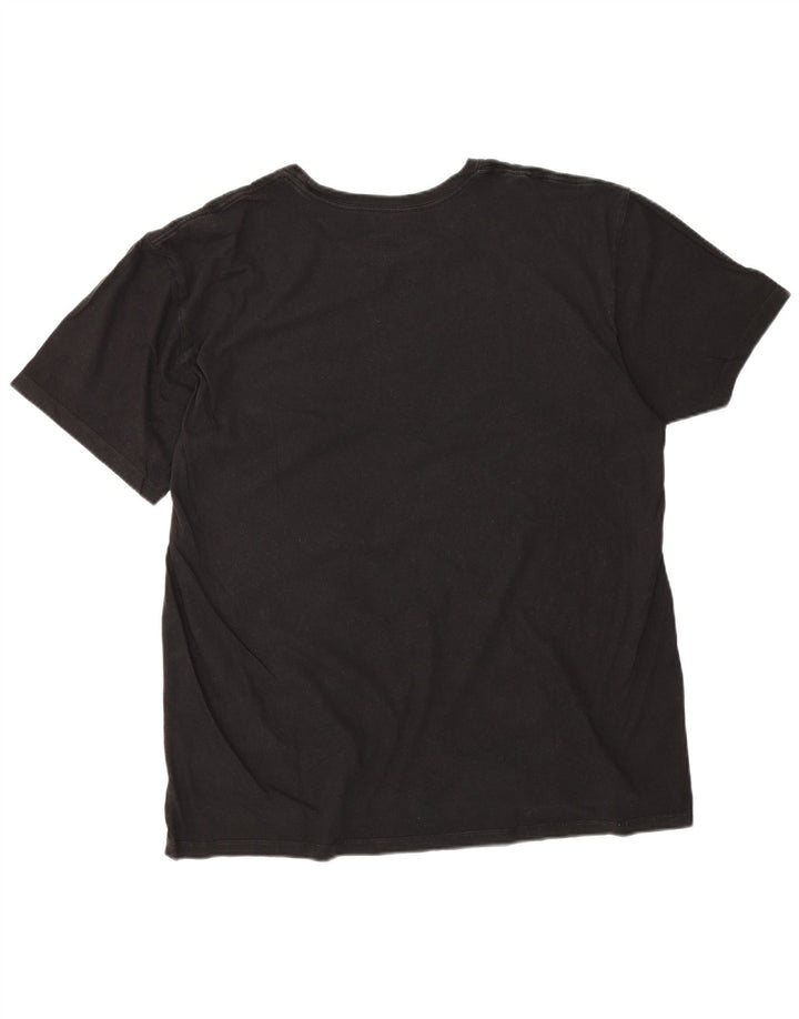 CALVIN KLEIN Herre T-Shirt Top XL Sort Bomuld