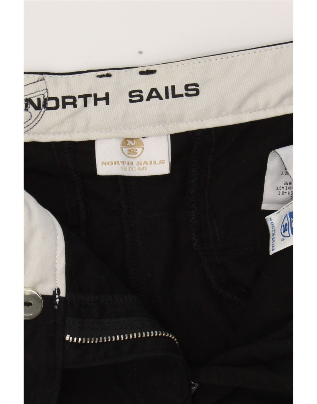 NORTH SAILS Womens Slim Suit Trousers EU 40 Medium W30 L28 Black Cotton Vintage North Sails and Second-Hand North Sails from Messina Hembry 