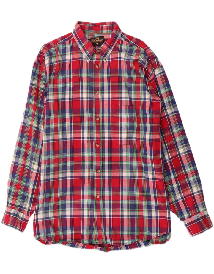 Ivy Oxford herreskjorte 2XL flerfarvet ternet bomuld