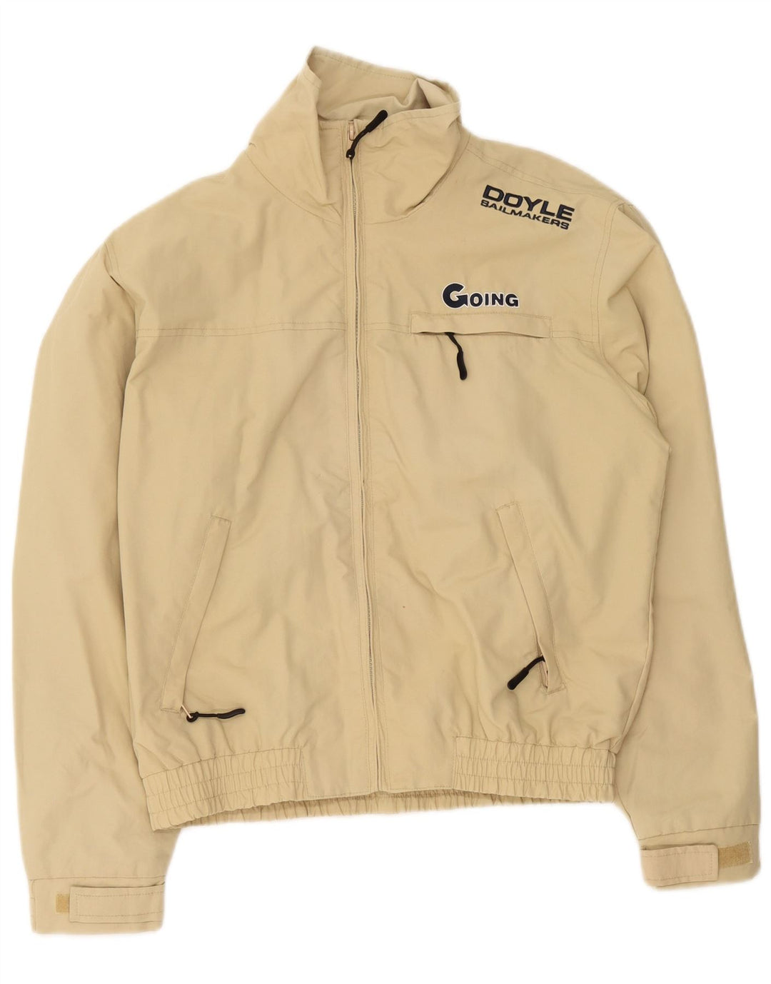 Herre Sailmakers Graphic Bomber Jacket UK 34 XS Beige Polyamid