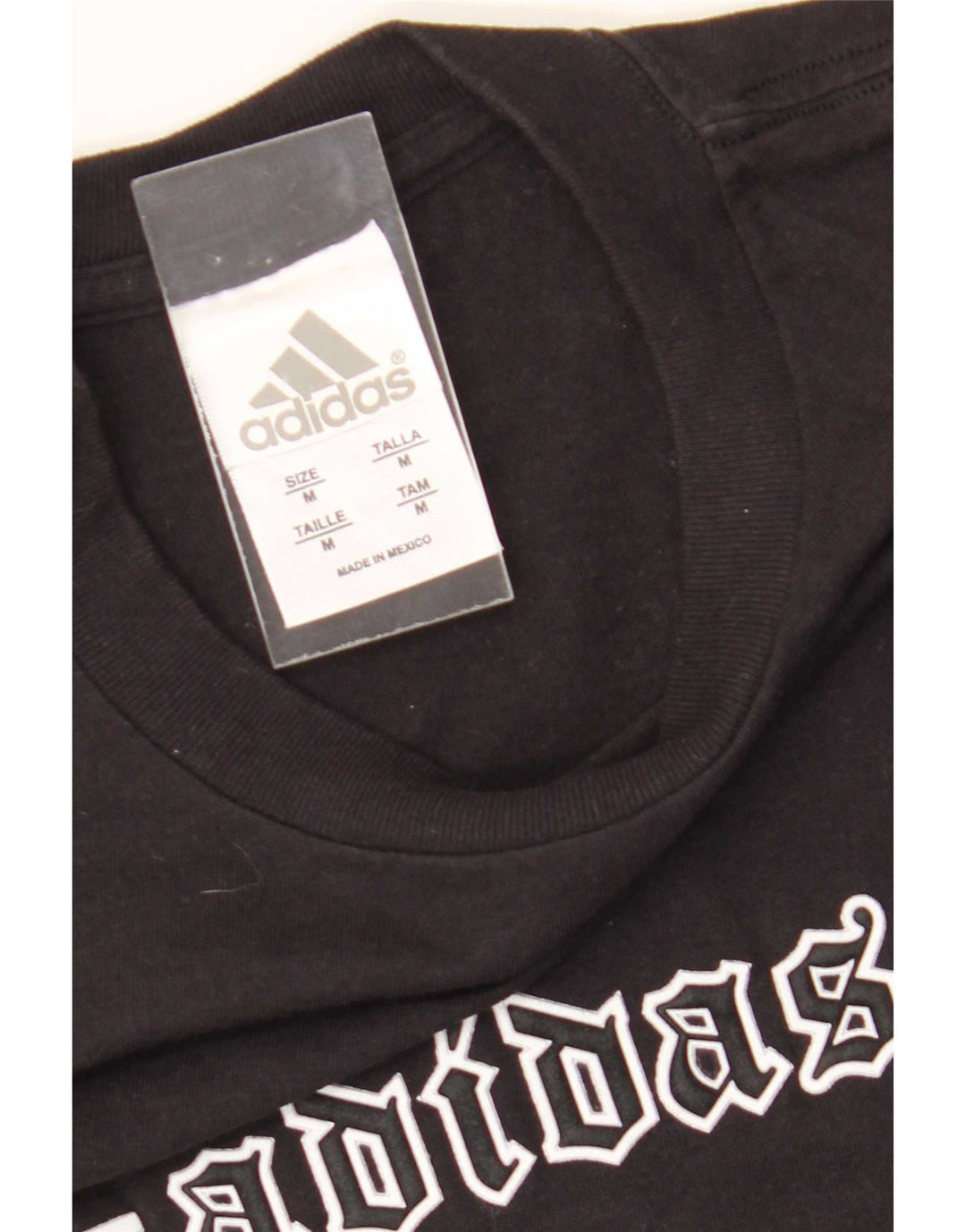 Adidas Herre grafisk T-shirt Top Medium Sort