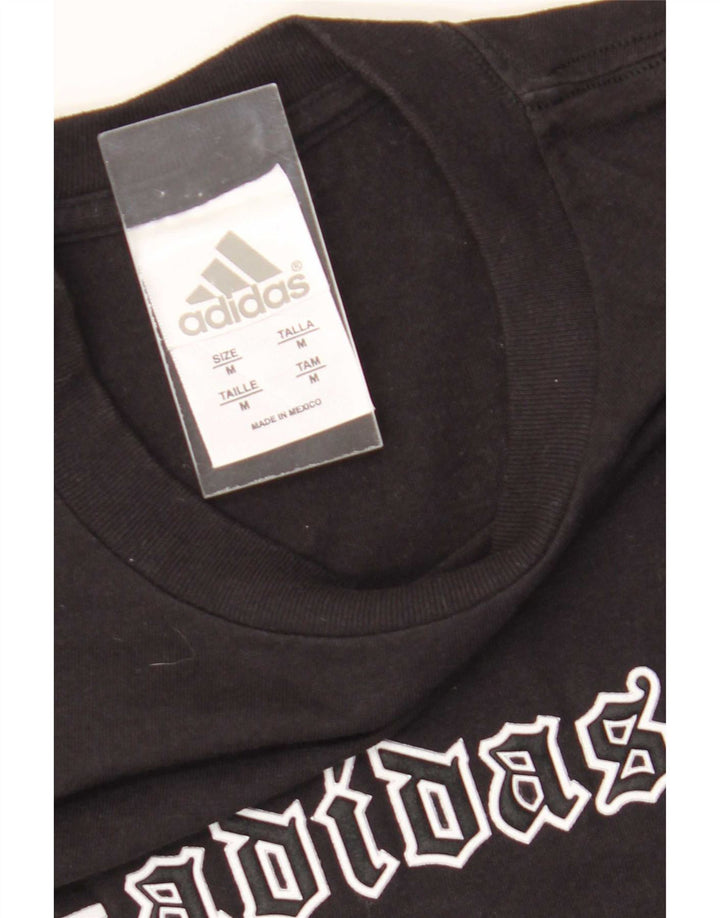 Adidas Herre grafisk T-shirt Top Medium Sort