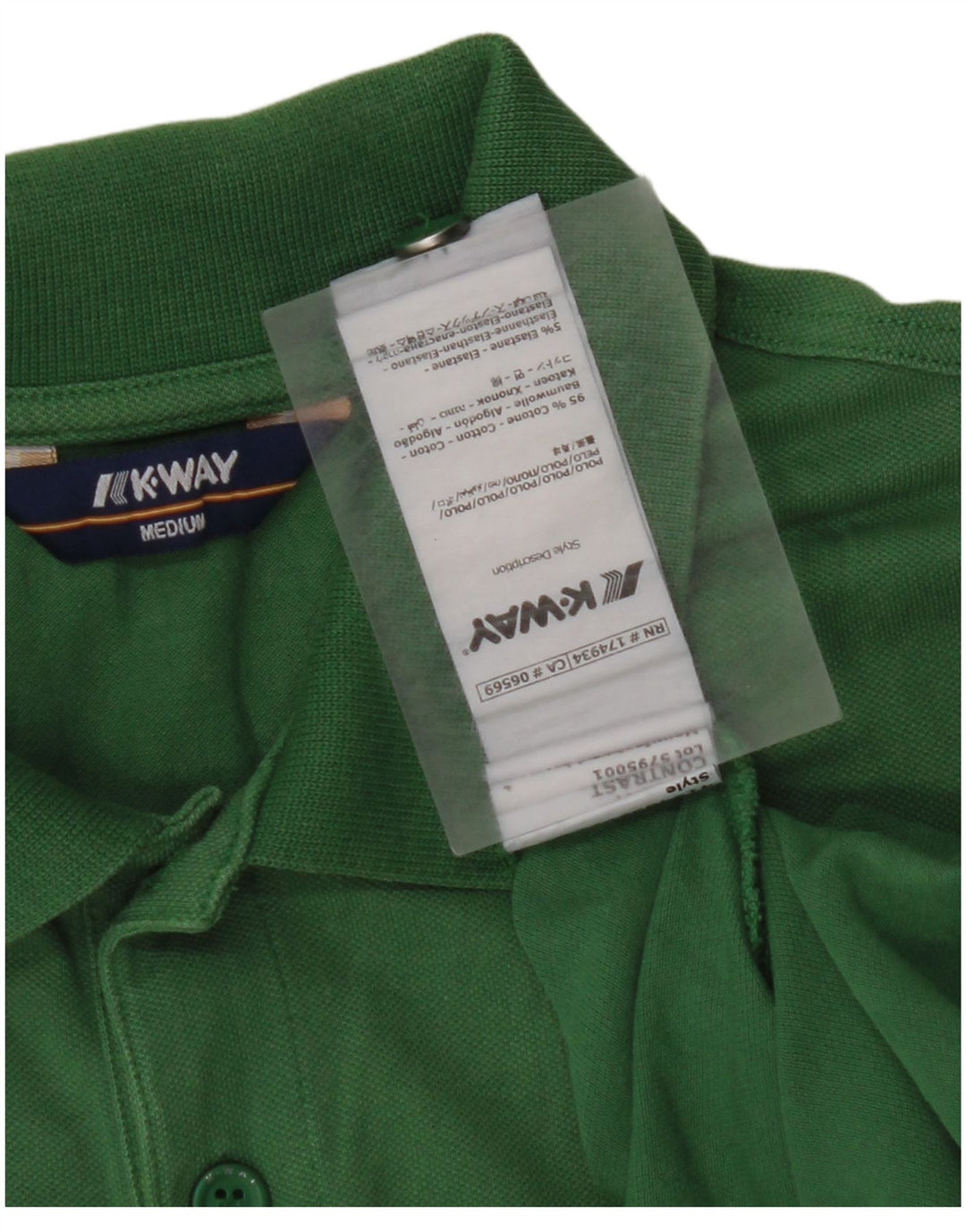 K-WAY Herre poloshirt Medium Grøn Bomuld